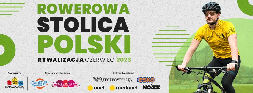 Grafika promująca Rowerową Stolicę Polski.